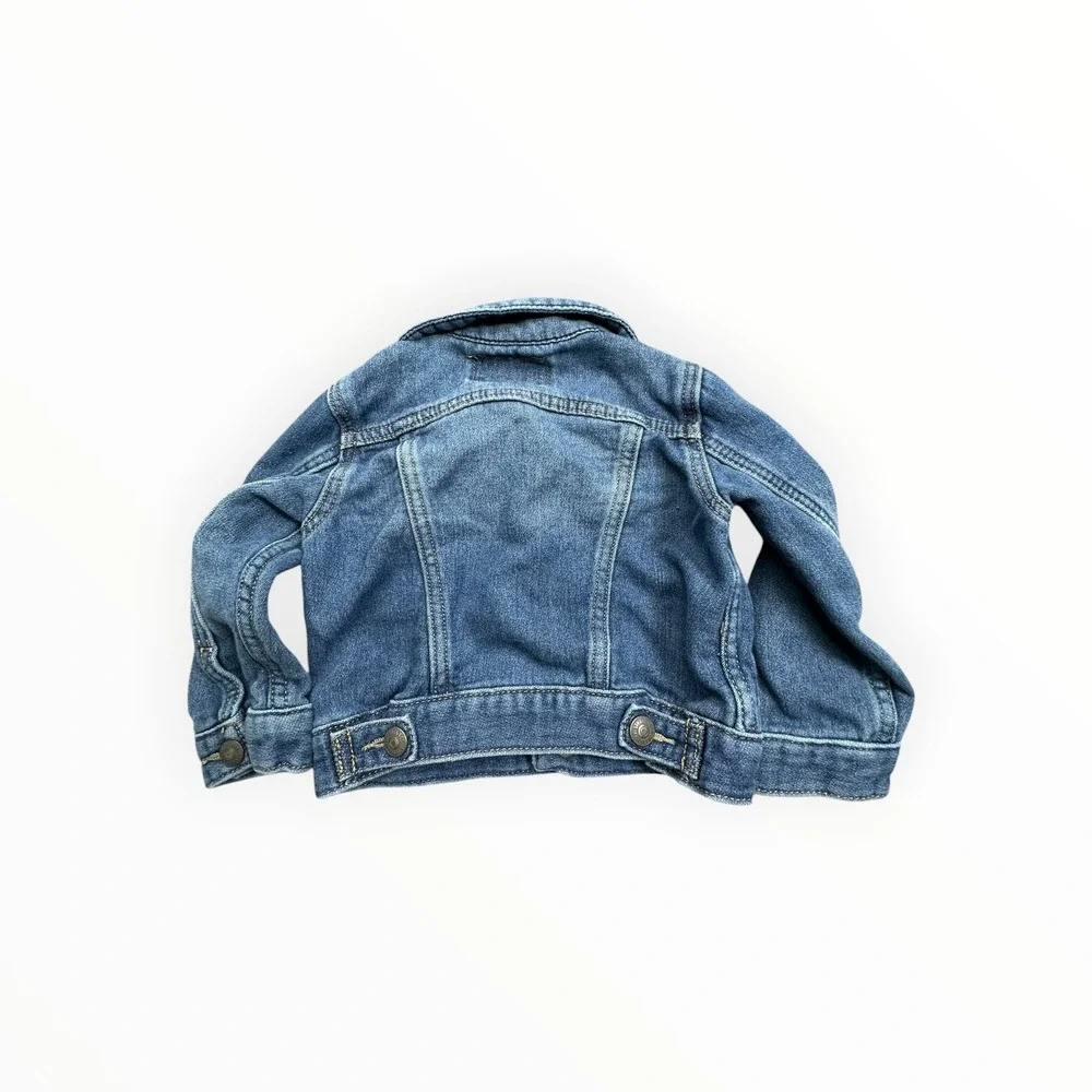 Levi's Denim Jacket Unisex‎ 18M Blue Trucker Classic Stretch Jersey Lined